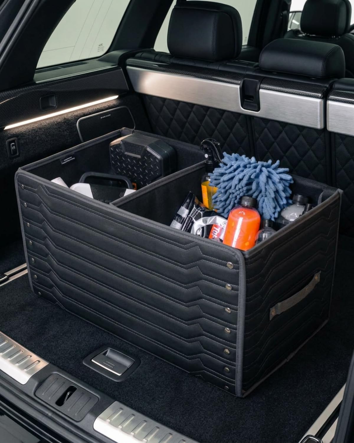 Owleys Car Trunk Organizer for SUV, Lid, PU Leather, 40L or 50L