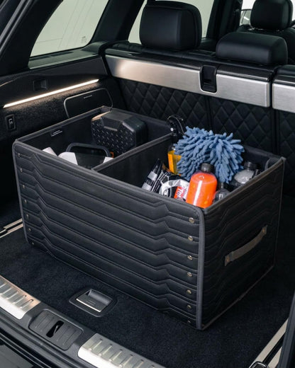 Owleys Car Trunk Organizer for SUV, Lid, PU Leather, 40L or 50L