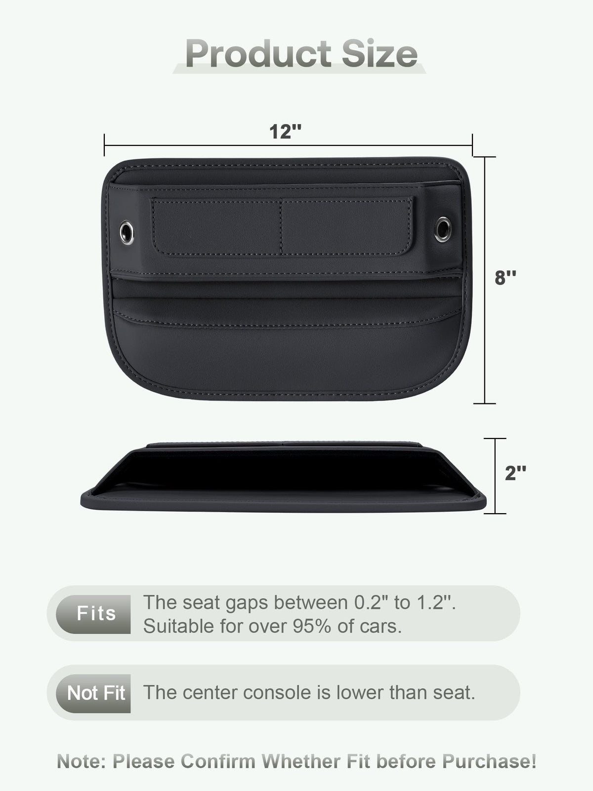 Owntow Car Seat Gap Filler Organizer for Car Seat Gap