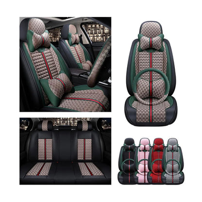 Full Set Leather Car Seat Covers with Comfort Pillows