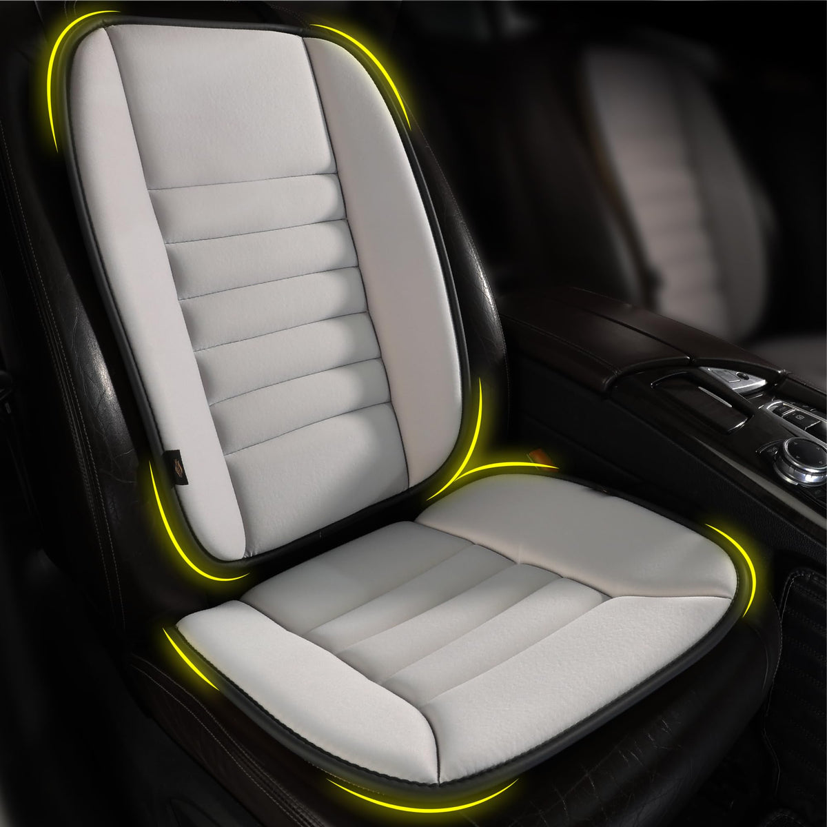 kingphenix Car Seat Cushion with Back Support Pillow, Memory Foam