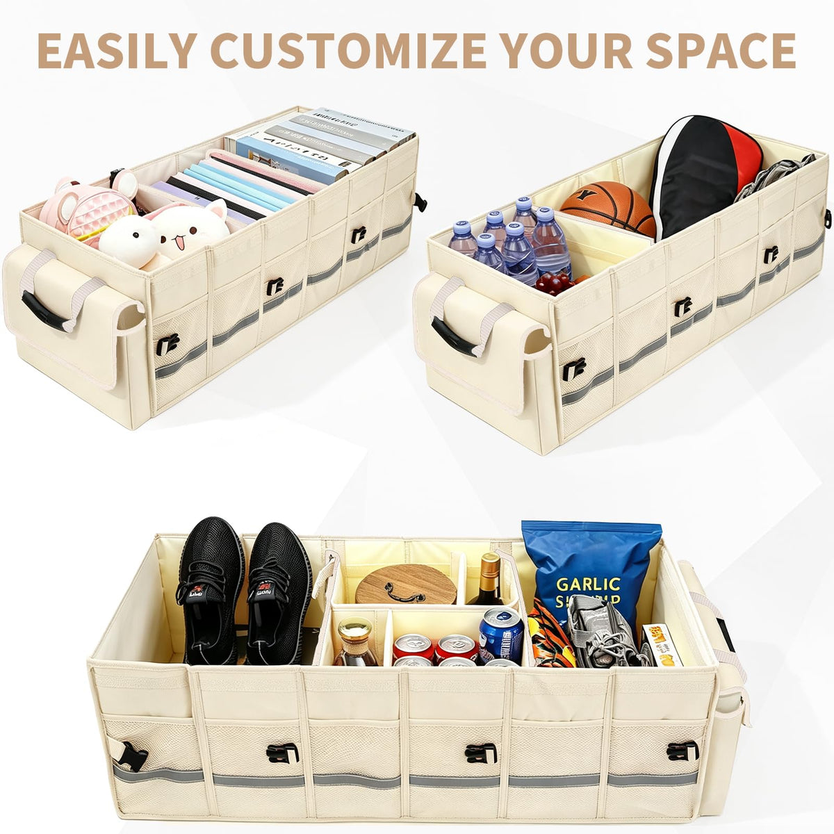 GDNasist Car Trunk Organizer and Storage for Car, SUV & Sedan