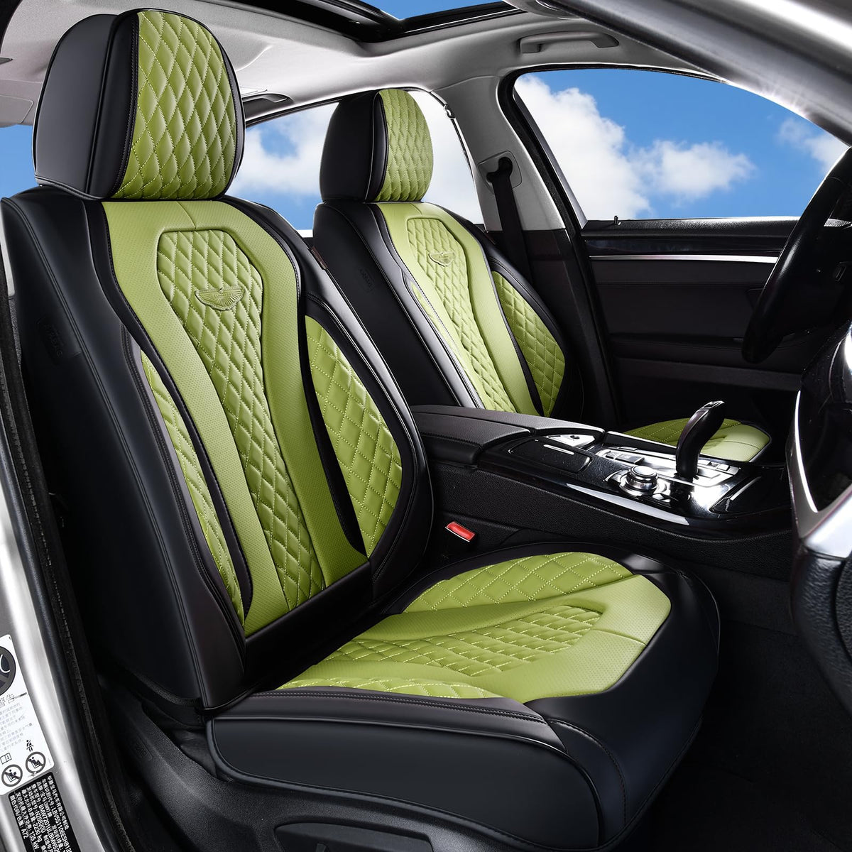 Coverado Seat Covers, Car Seat Covers Full Set, Leather Car Seat Cover, Car Seat Covers Front Seats Back Seat Cover Seat Protector Universal Fit Most Cars