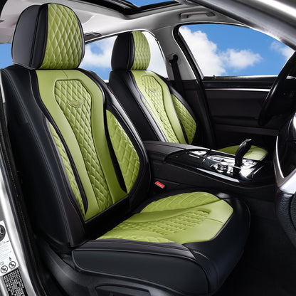 Coverado Seat Covers, Car Seat Covers Full Set, Leather Car Seat Cover, Car Seat Covers Front Seats Back Seat Cover Seat Protector Universal Fit Most Cars