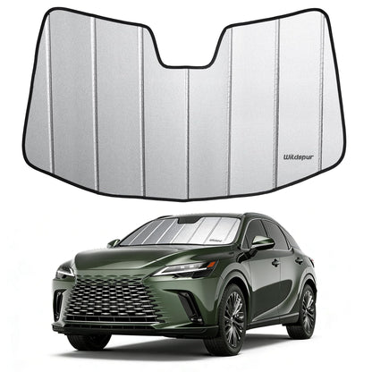 Windshield Sun Shade for Lexus RX - Triple Laminate Front Window Sunshade - Accordion Folding Design with Storage Bag