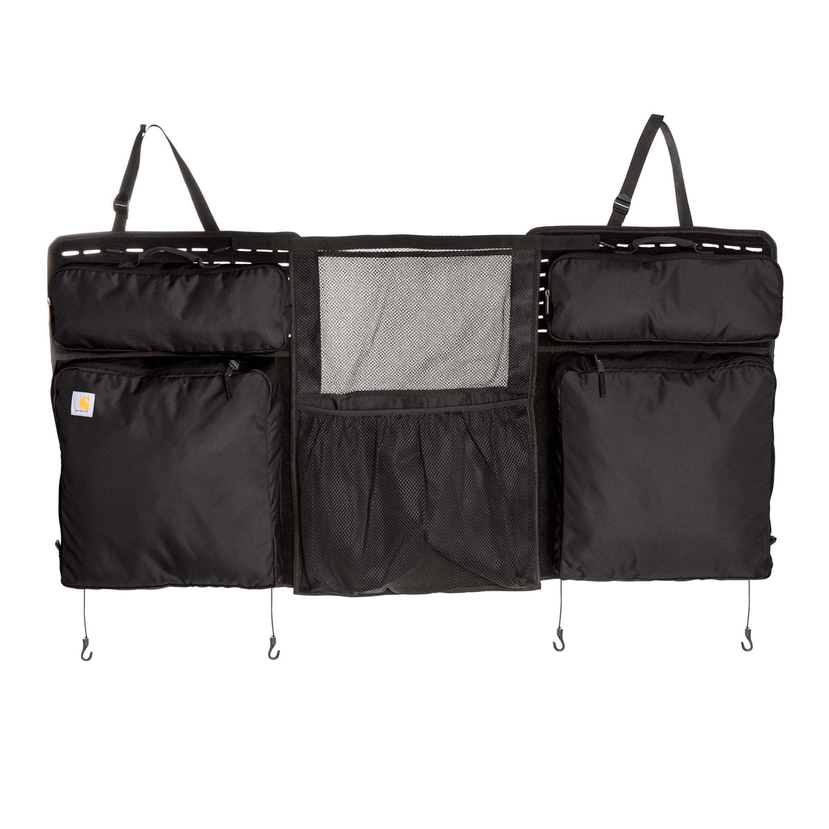 Carhartt Universal Dual Seatback Organizer, Water-Repellent 600D Polyester, Adjustable Fit with Multiple Storage Pockets for Trucks, SUVs & Cars