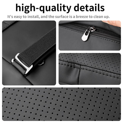 Quintor Genuine Nappa Leather Neck Pillow for Tesla Model Y/3/X/S, Car Seat Headrest Cushion 2-Pack, True Height & Thickness Adjustable, with Luxury Gift Box