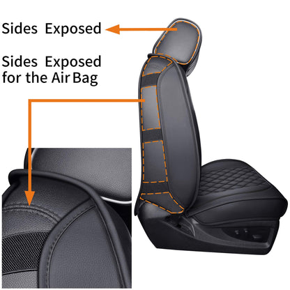 Aierxuan Leather Car Front Seat Covers for Silverado Sierra