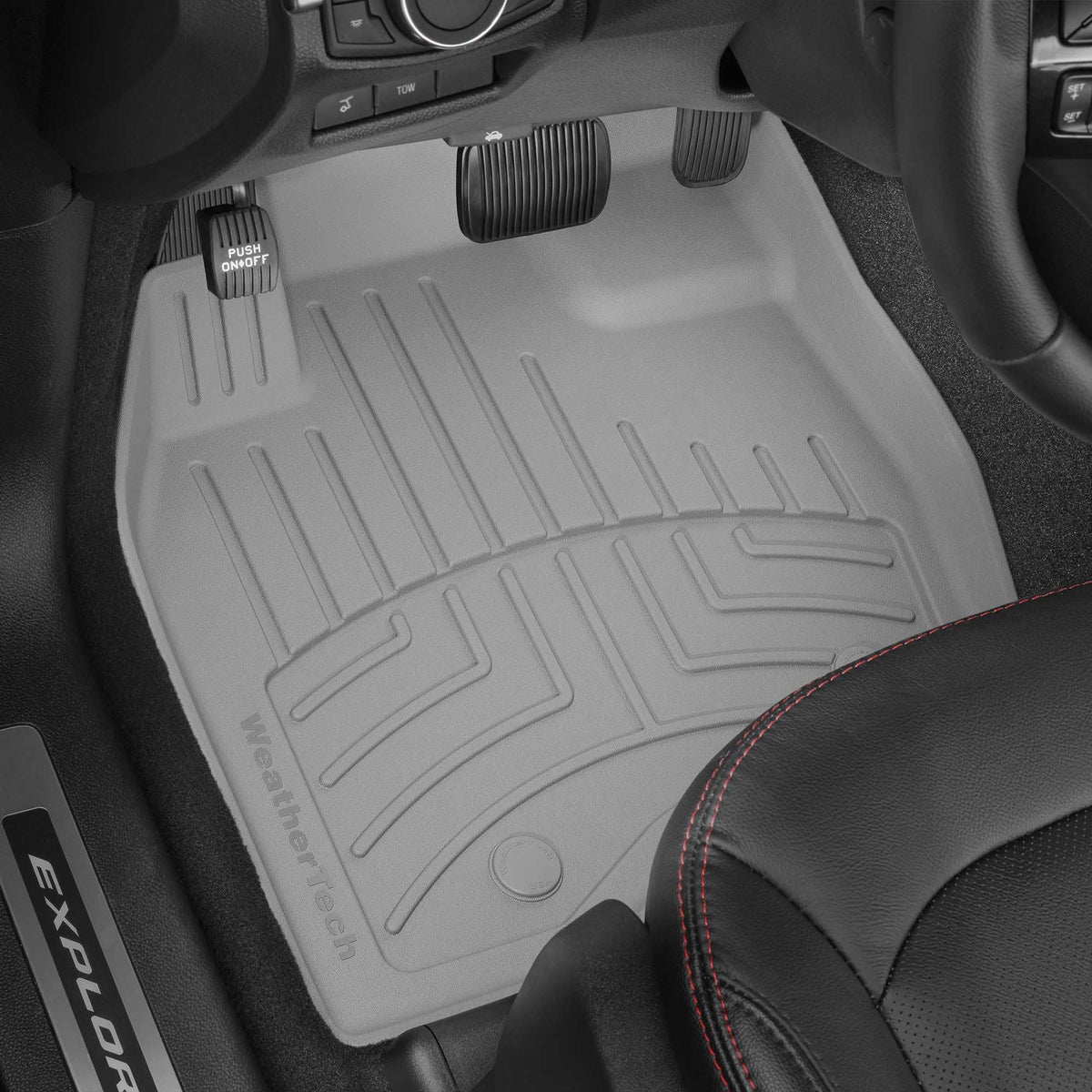 WeatherTech FloorLiner HP Custom Fit Floor Mats for Cadillac Escalade, Escalade-V, Tahoe - Full Set (441632-1-2-3IM), Black