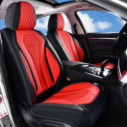 Coverado Seat Covers, Car Seat Covers Full Set, Leather Car Seat Cover, Car Seat Covers Front Seats Back Seat Cover Seat Protector Universal Fit Most Cars