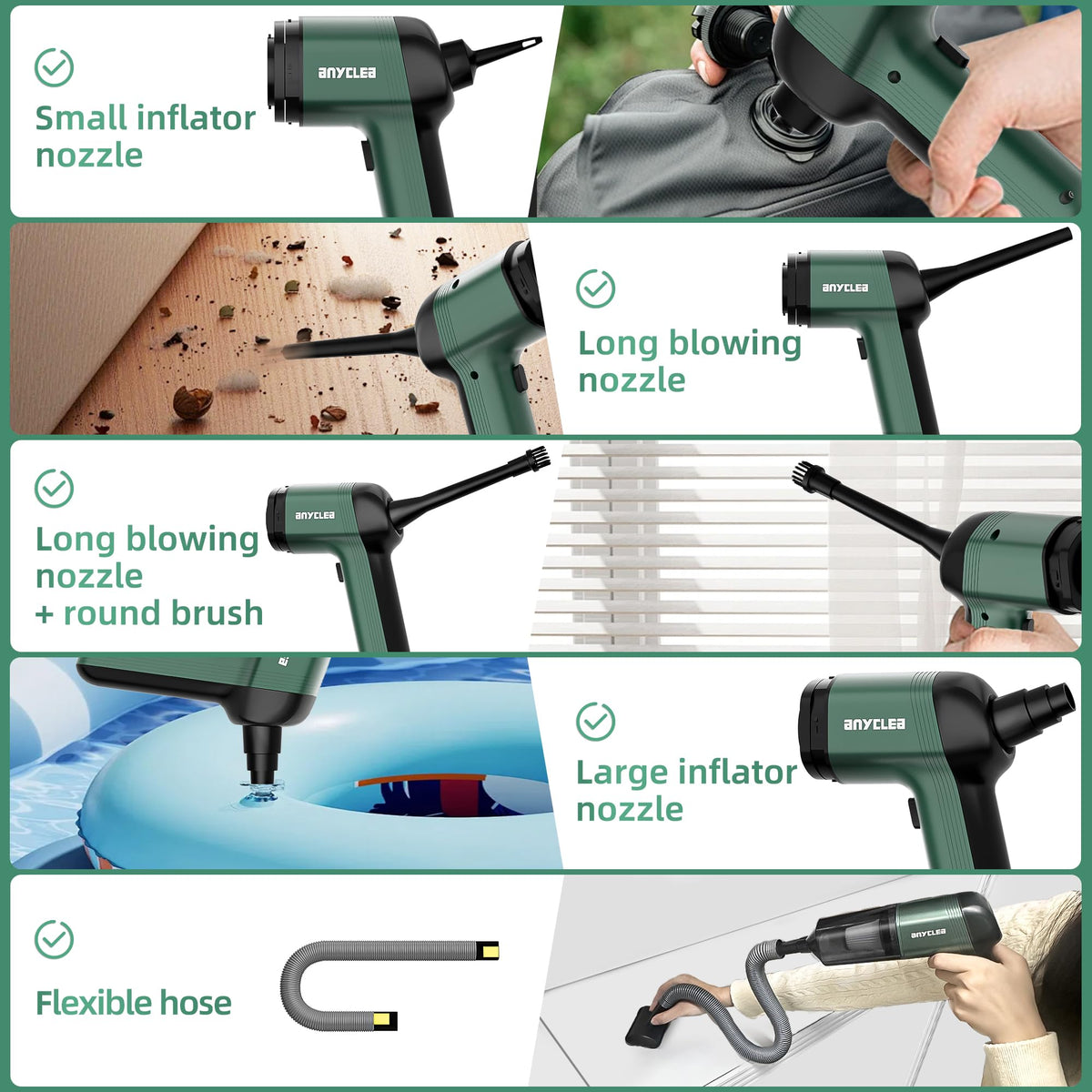 anyclea Cordless Handheld Car Vacuum Cleaner