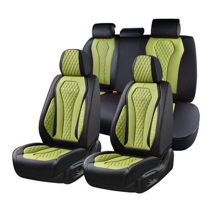 Coverado Seat Covers, Car Seat Covers Full Set, Leather Car Seat Cover, Car Seat Covers Front Seats Back Seat Cover Seat Protector Universal Fit Most Cars