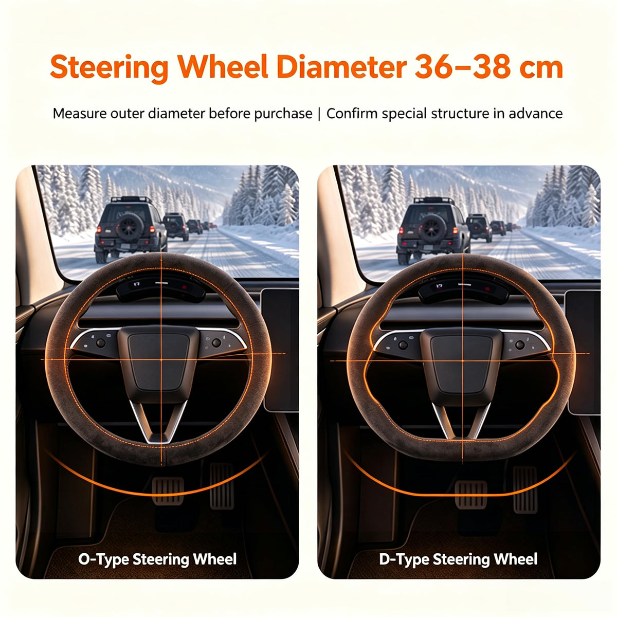 Heated Steering Wheel Cover, Rechargeable Cordless Car Warmer