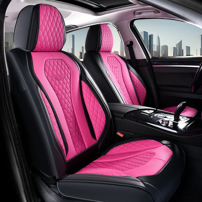 Coverado Seat Covers, Car Seat Covers Full Set, Leather Car Seat Cover, Car Seat Covers Front Seats Back Seat Cover Seat Protector Universal Fit Most Cars