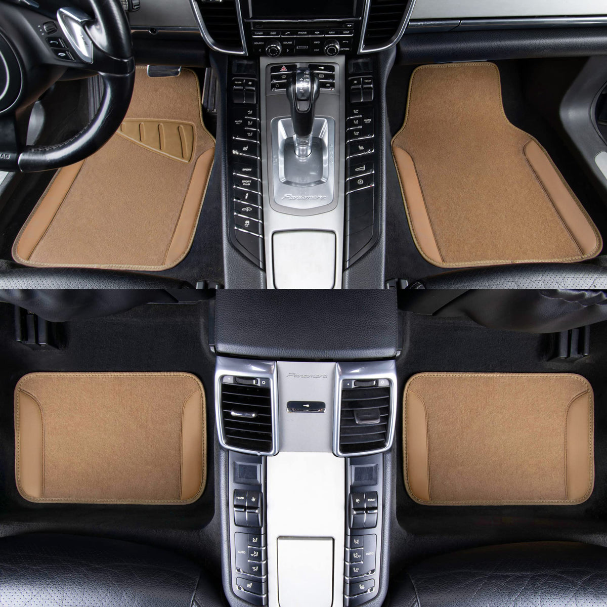 CAR PASS Jelly Waterproof Universal Fit Car Floor Mats