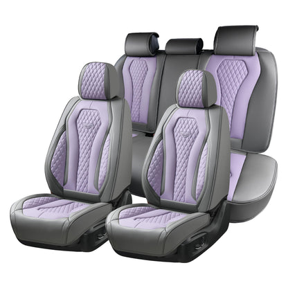 Coverado Seat Covers, Car Seat Covers Full Set, Leather Car Seat Cover, Car Seat Covers Front Seats Back Seat Cover Seat Protector Universal Fit Most Cars
