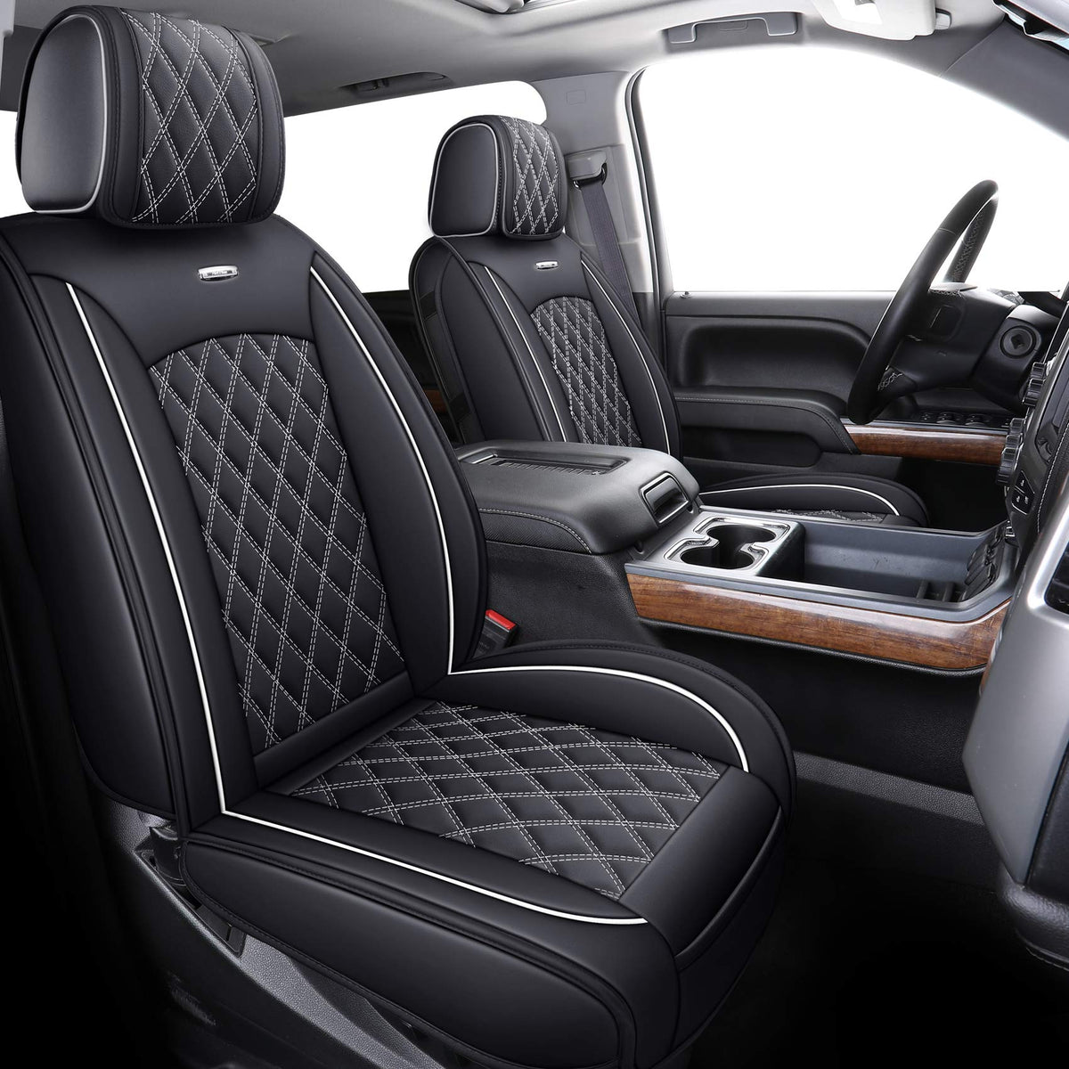 Aierxuan Leather Car Front Seat Covers for Silverado Sierra