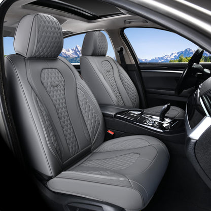 Coverado Seat Covers, Car Seat Covers Full Set, Leather Car Seat Cover, Car Seat Covers Front Seats Back Seat Cover Seat Protector Universal Fit Most Cars