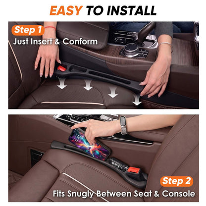 Zefirius Car Seat Gap Filler Organizer 2Pack