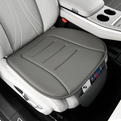 KAYI Car Seat Cushion, Comfort Memory Foam Car Cushions for Driving, Breathable Leather Surface with Anti Slip Rubber Bottom, Seat Cushion for Car and Office Chair