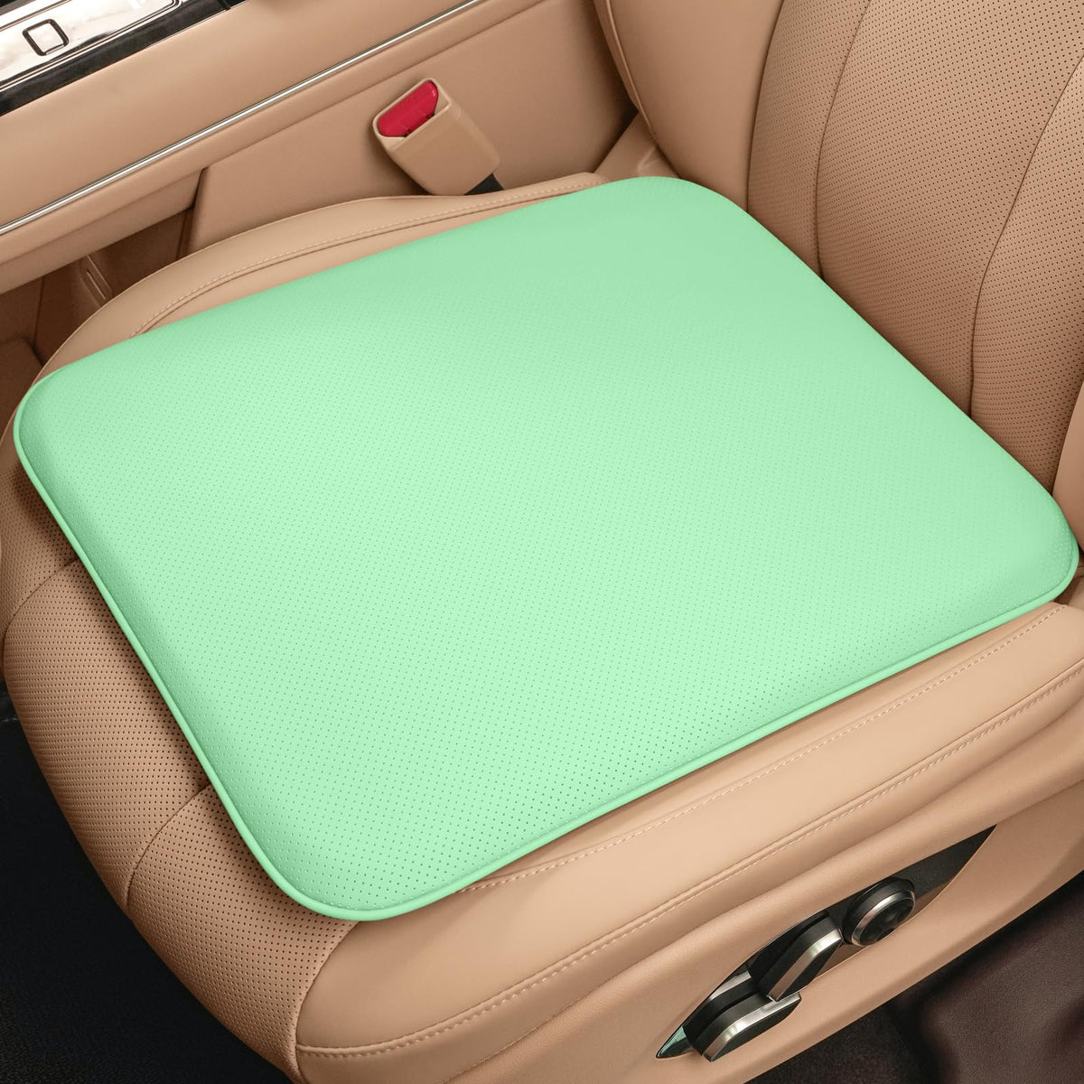 zenzenlife Car Seat Cushion – Breathable Nappa-Style Microfiber Leather & Premium Memory Foam, Non-Slip Seat Pad for Car/SUV/Truck/Office Chair,Lower Back & Hip Support