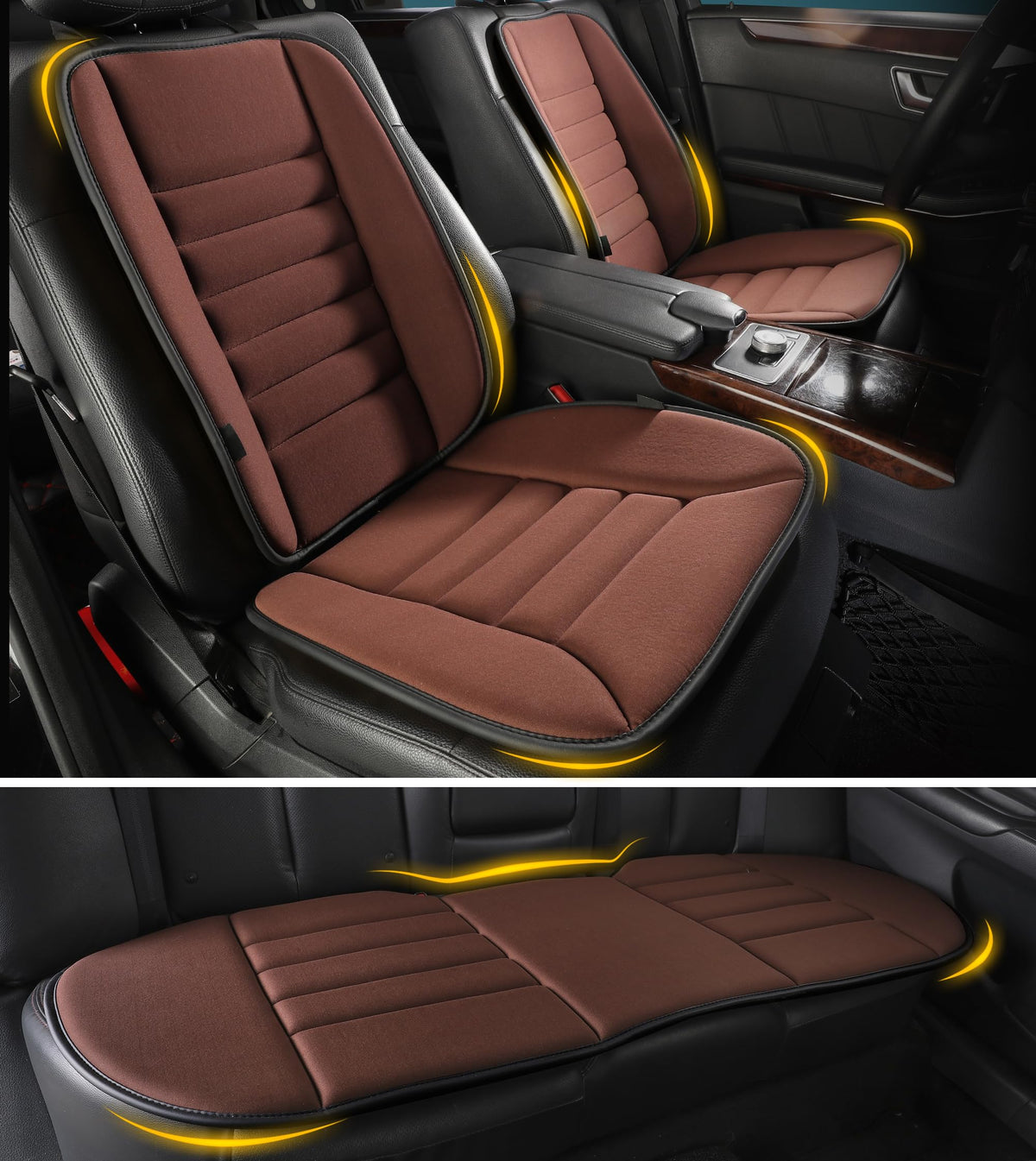kingphenix Car Seat Cushion with Back Support Pillow, Memory Foam