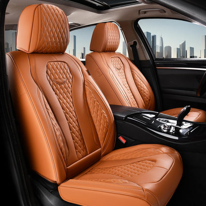 Coverado Seat Covers, Car Seat Covers Full Set, Leather Car Seat Cover, Car Seat Covers Front Seats Back Seat Cover Seat Protector Universal Fit Most Cars