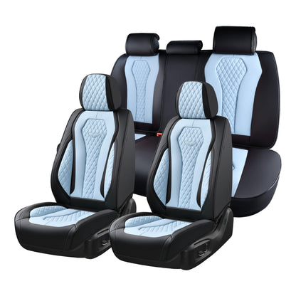 Coverado Seat Covers, Car Seat Covers Full Set, Leather Car Seat Cover, Car Seat Covers Front Seats Back Seat Cover Seat Protector Universal Fit Most Cars