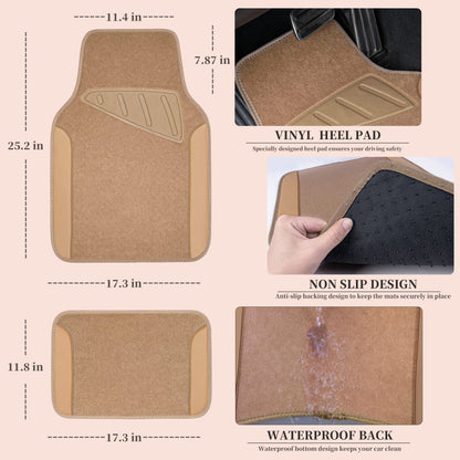 CAR PASS Jelly Waterproof Universal Fit Car Floor Mats