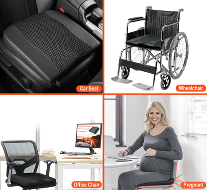 Lofty Aim Car Seat Cushion, Comfort Memory Foam Car Cushions for Driving - Sciatica & Lower Back Pain Relief, Seat Cushion for Car Seat Driver, Office Chair, Wheelchair