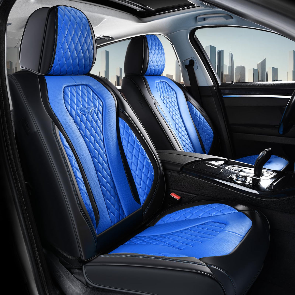 Coverado Seat Covers, Car Seat Covers Full Set, Leather Car Seat Cover, Car Seat Covers Front Seats Back Seat Cover Seat Protector Universal Fit Most Cars