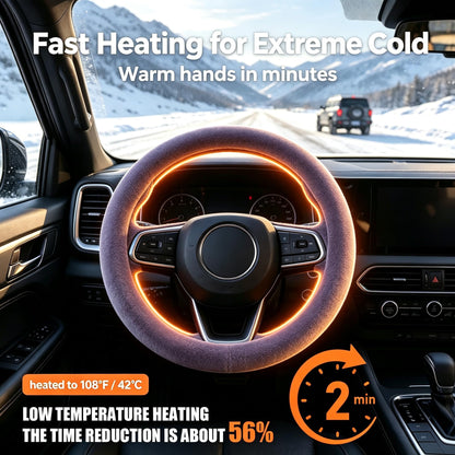 Heated Steering Wheel Cover, Rechargeable Cordless Car Warmer