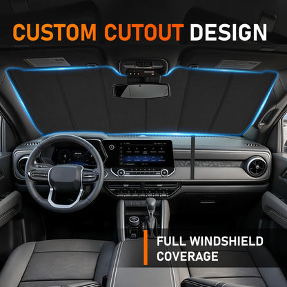 Windshield Sun Shade for Lexus RX - Triple Laminate Front Window Sunshade - Accordion Folding Design with Storage Bag