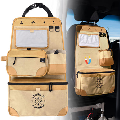 Living in a Bubble Premium Seat Back Organizer Storage for Campervans and Cars